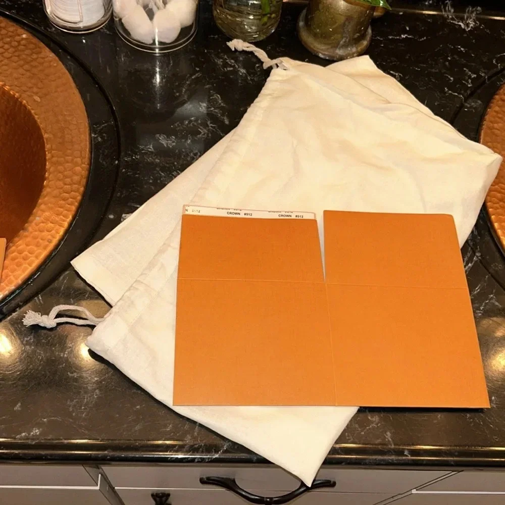 3 piece Louis Vuitton gift bag set and plain white dust bag